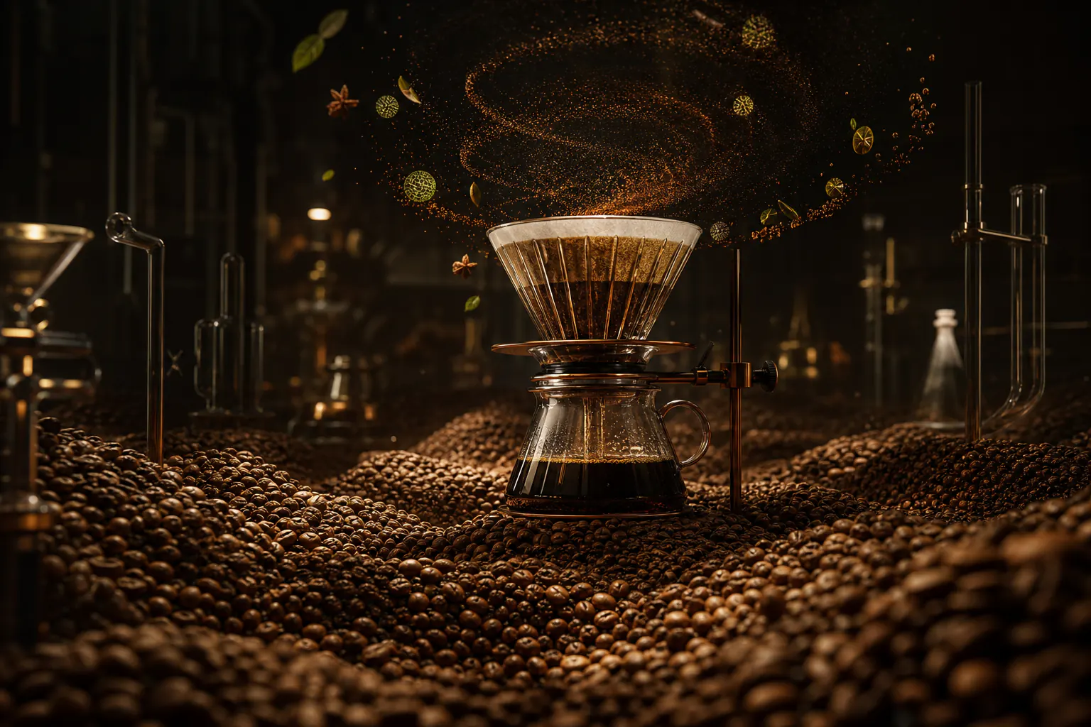 Generated abstract artwork for Coffee Bean Spot